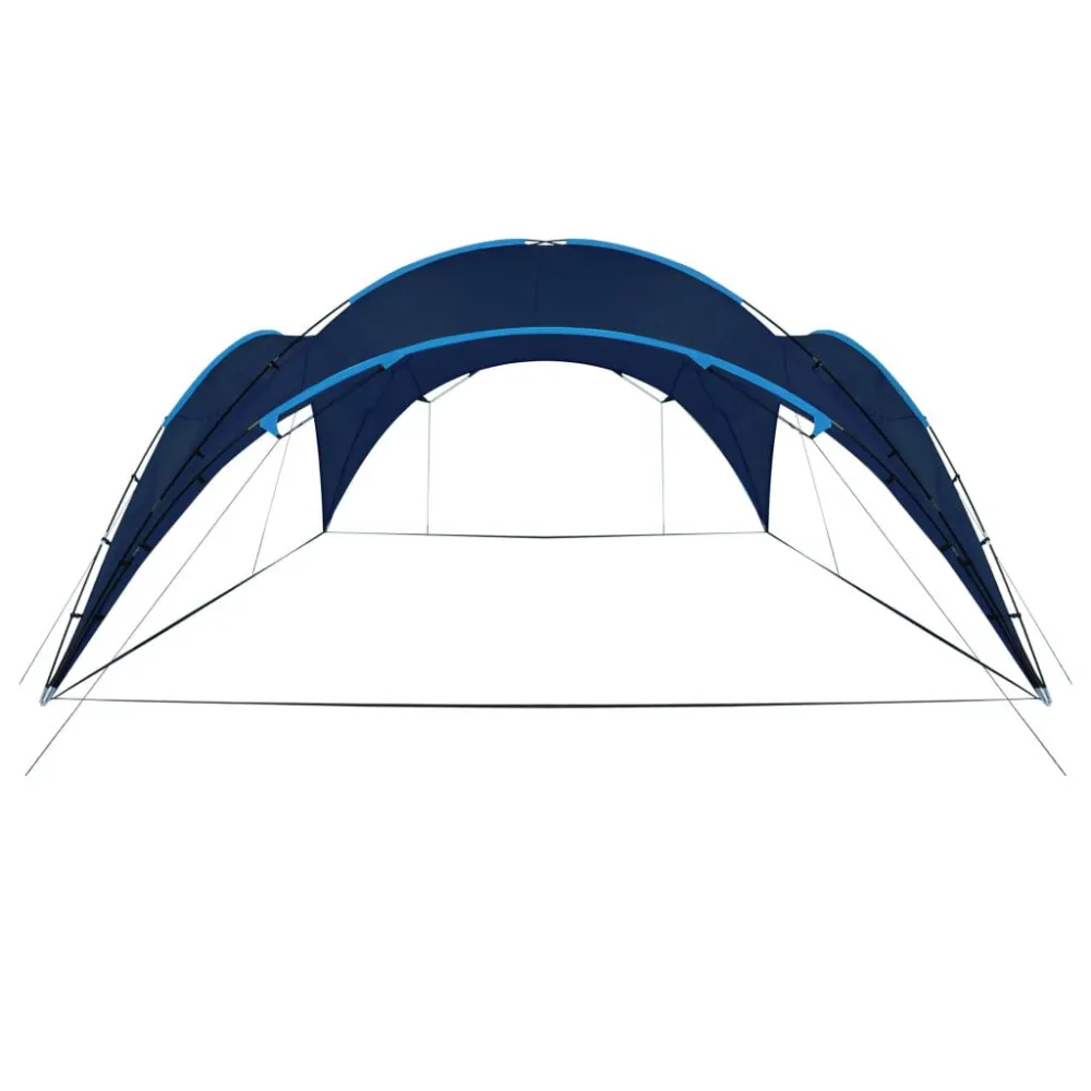 Alumínio Anodizado Tenda para festas arqueada 450x450x265 cm azul-escuro