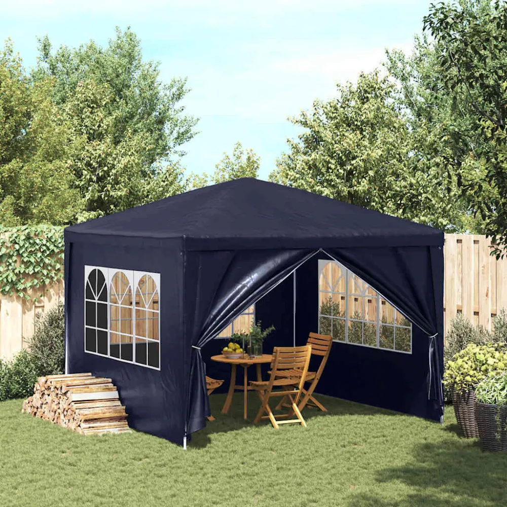 Tenda para festas 3x3 m azul com Kit de Ancoragem