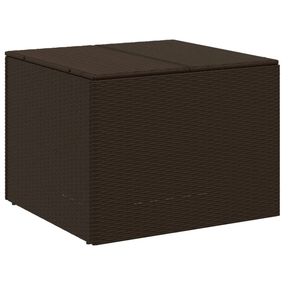 Capa Decorativa Caixa de arrumação para jardim 291L vime PE castanho