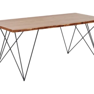 Acacia Dining Table 180 x 90 cm Dark Wood Onix MUMBAI