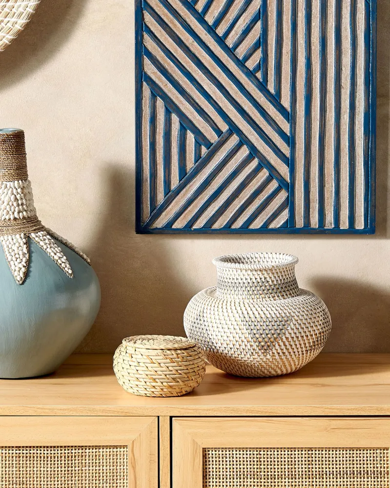 Jarro decorativo ASAHAN feito à mão Rattan Orgânico