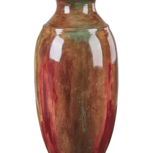 Jarro decorativo HIMERA realizado à mão Cerâmica Castanho