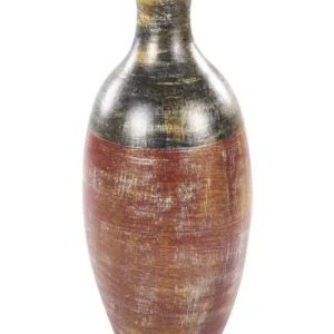 Jarro decorativo MANDINIA produzido à mão Cerâmica Castanho