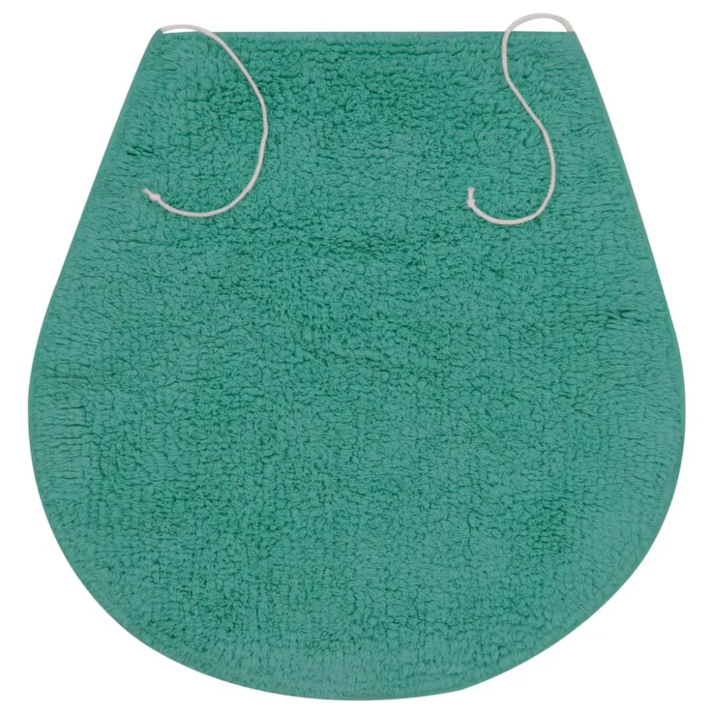 Conjunto tapetes de casa de banho 3 pcs tecido turquesa