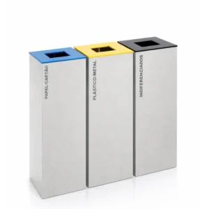 Ecoponto em Bloco Cinzento com 3 Separadores