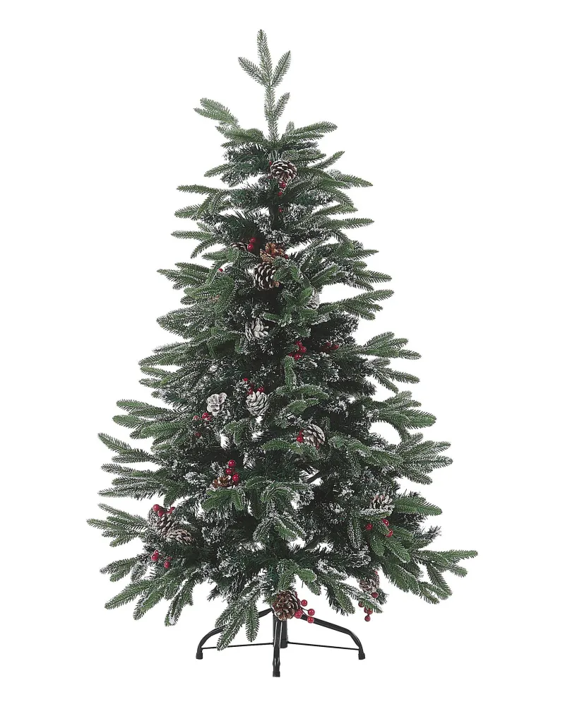 Árvore de natal verde com efeito de neve 120 cm DENALI para Inverno Severo