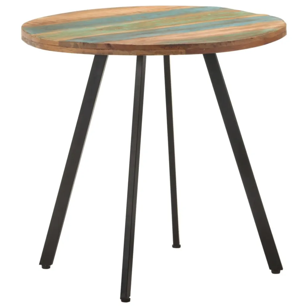 Mesa de jantar 80 cm madeira recuperada maciç para 6 Lugares