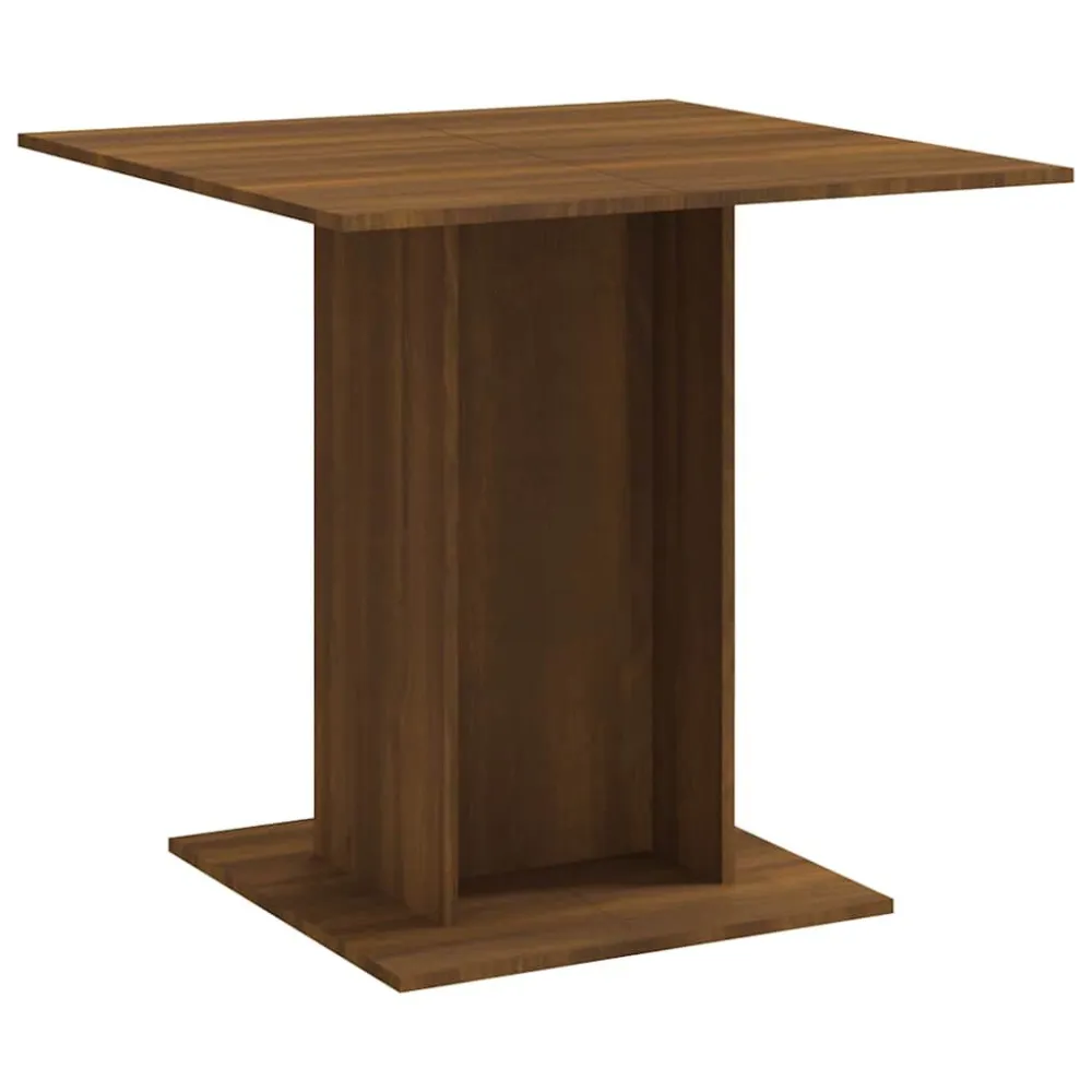 Tábua de Queijos Mesa jantar 80x80x75 cm derivados de madeira carvalho castanho