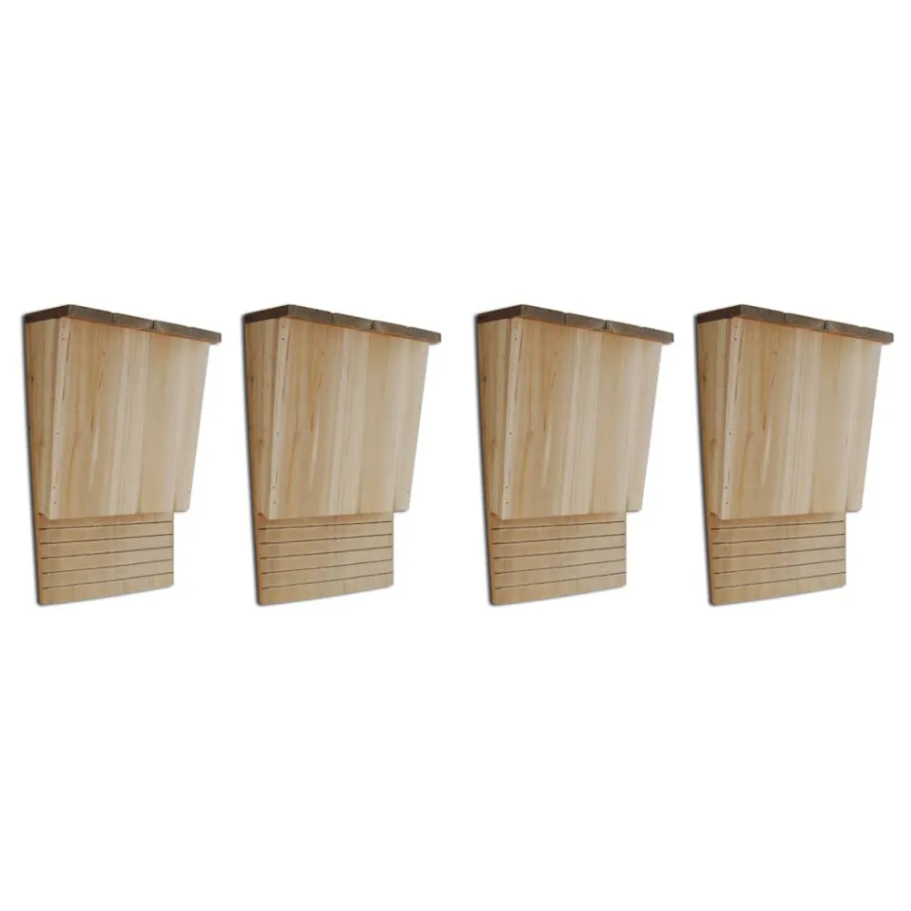 Banho para Aves Casas para morcegos em madeira 4 pcs 22x12x34 cm
