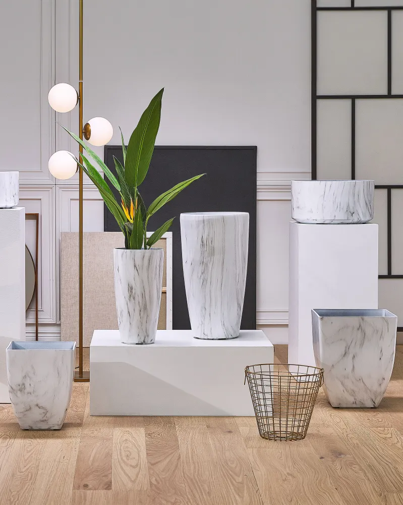 Plant Pot 28 x 28 x 34 cm Marble Effect MIRO