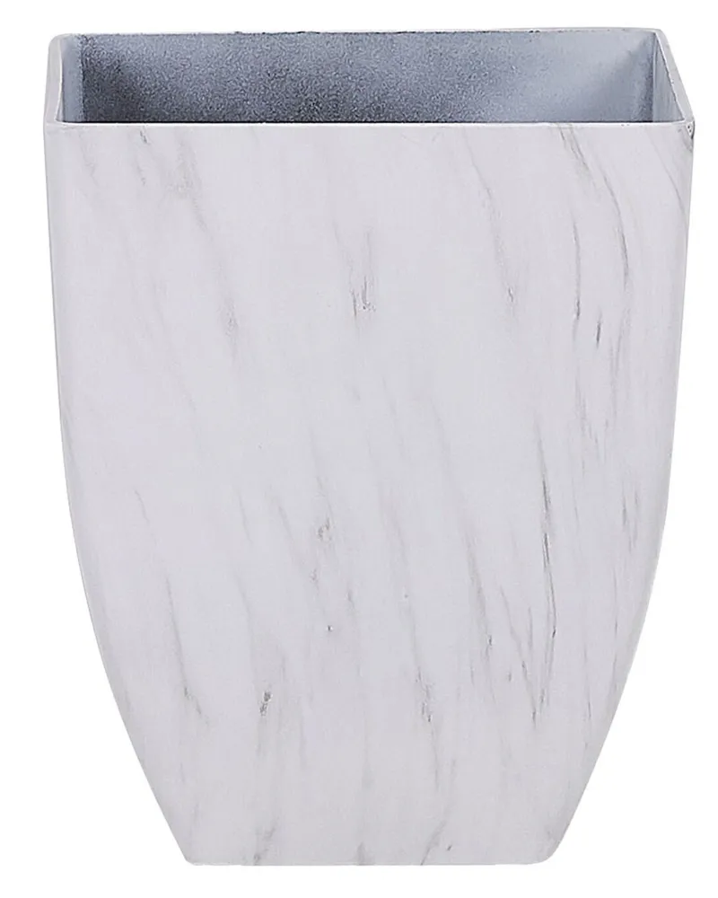 Set 2 Plant Pots 35 x 35 x 42 cm Marble Effect MIRO