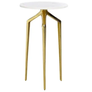 Side Table Pérola Marble Gold TILPA