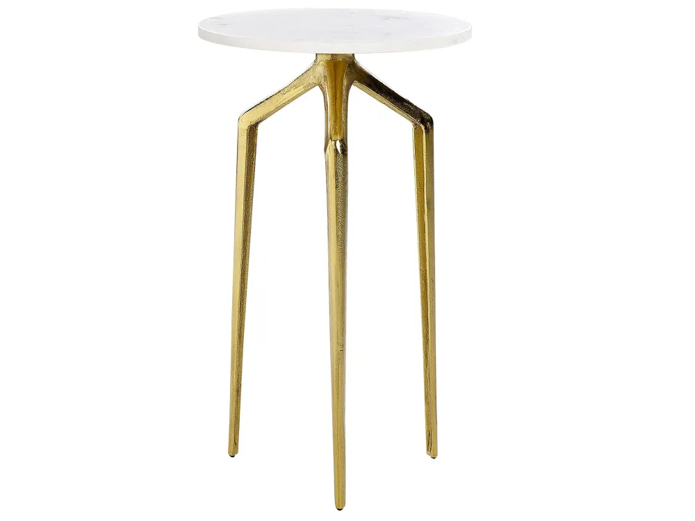 Side Table Pérola Marble Gold TILPA