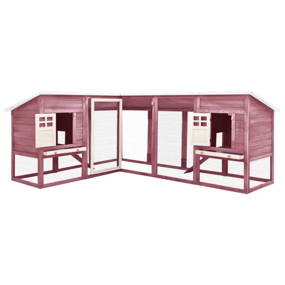 Coelheira exterior com parque abeto maciço mocca e branco