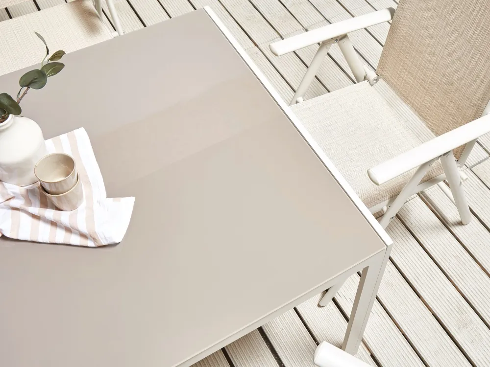 Garden Dining Table 160 x 90 cm Cor creme CATANIA