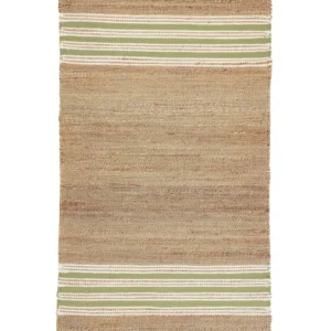 Jute Area Rug 80 x 150 cm Tom neutro and Green MIRZA