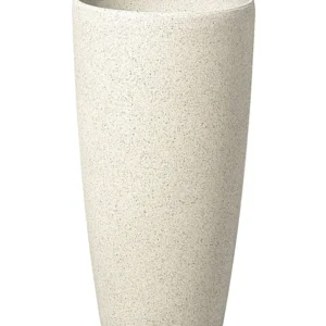 Plant Pot Stone 23 x 23 x 43 cm Bege claro ABDERA