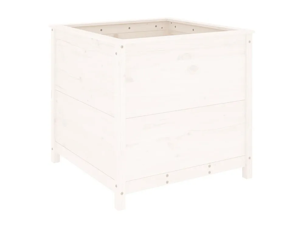 Vaso/floreira de jardim 82,5x82,5x78 cm pinho maciço branco