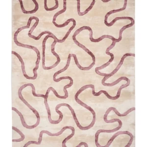 Viscose Area Rug Abstract Pattern 160 x 230 cm Beige and Rosa KAPPAR