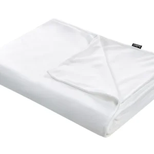Capa de cobertor macico em tecido branco 135 x 200 cm RHEA