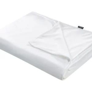 Capa de cobertor resistente em tecido branco 100 x 150 cm RHEA