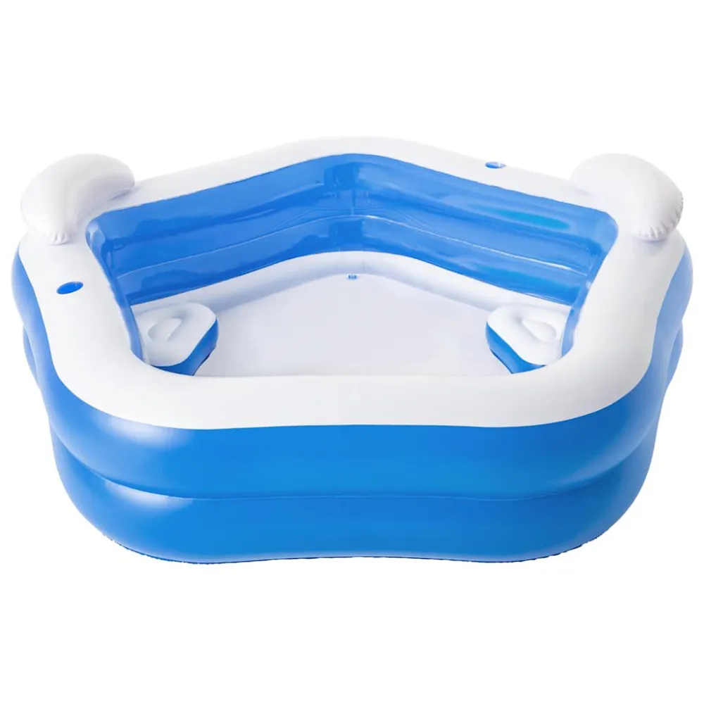 Bestway Piscina lounge Family Fun 213x206x69 cm para Skimmers e Ralos