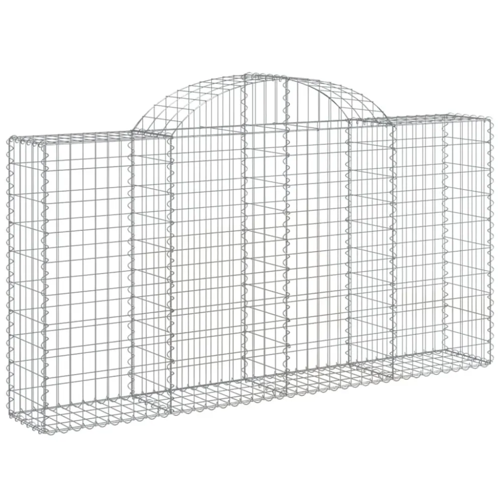 Cesto gabião arqueado 200x30x100/120 cm ferro galvanizado