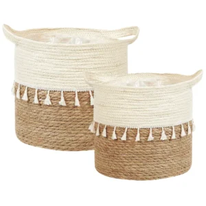 Conjunto de 2 vasos para plantas MATIKU Vime Autêntico