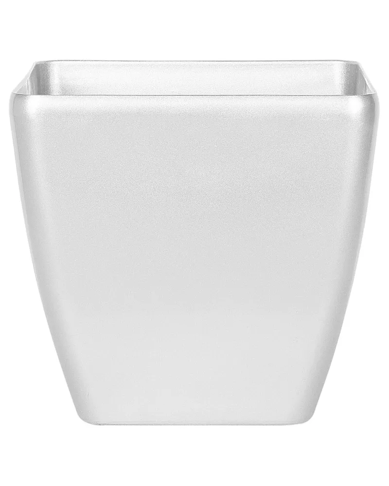 Conjunto de 2 vasos para plantas em pedra prateada 42 x 42 x 41 cm ASTRAS