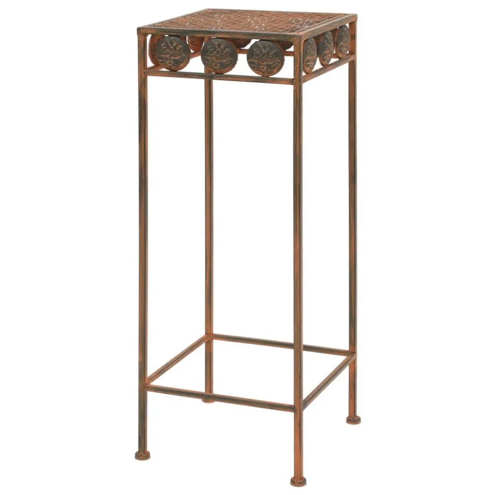 Suportes para plantas 3 pcs estilo vintage metálico enferrujado