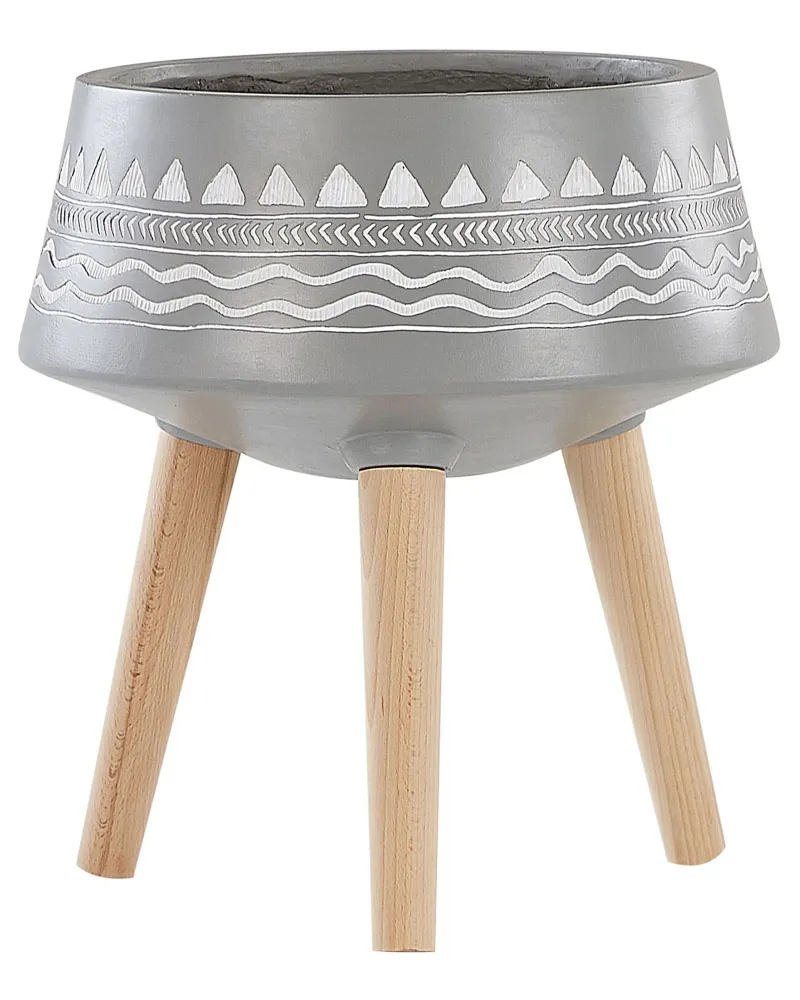 Vaso alto para plantas WERIA Cerâmica Cinzento distinto