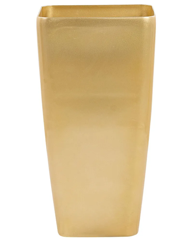 Vaso para plantas em pedra dourada 40 x 40 x 76 cm MODI