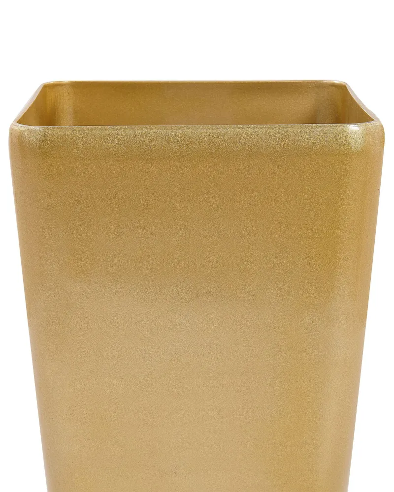 Vaso para plantas em pedra dourada 40 x 40 x 76 cm MODI