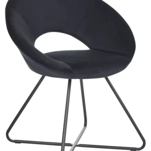 Velvet Accent Chair Black RACHEL