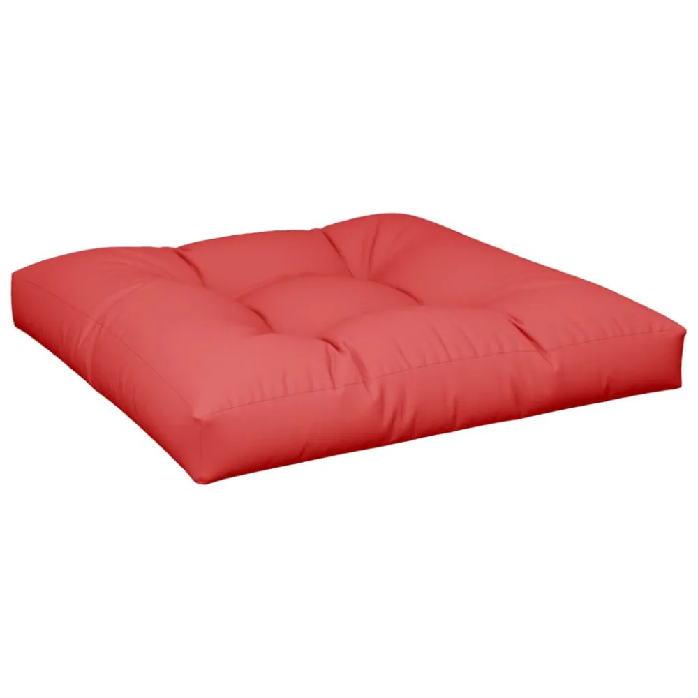 Almofada de Cetim Almofadão para sofá de paletes 70x70x12 cm tecido vermelho