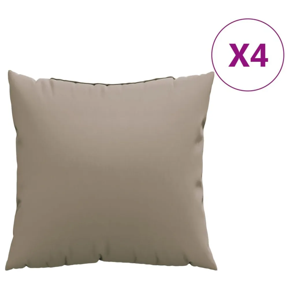 Almofada de Sofá Almofadas de sofá 4 pcs 50x50 cm tecido cinza-acastanhado