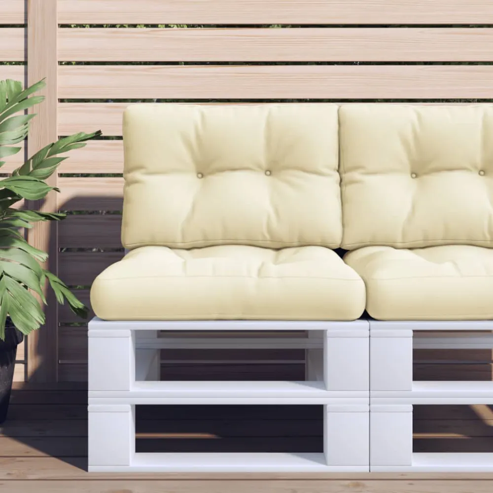 Almofada de Veludo Almofadão para paletes 50x40x12 cm tecido creme