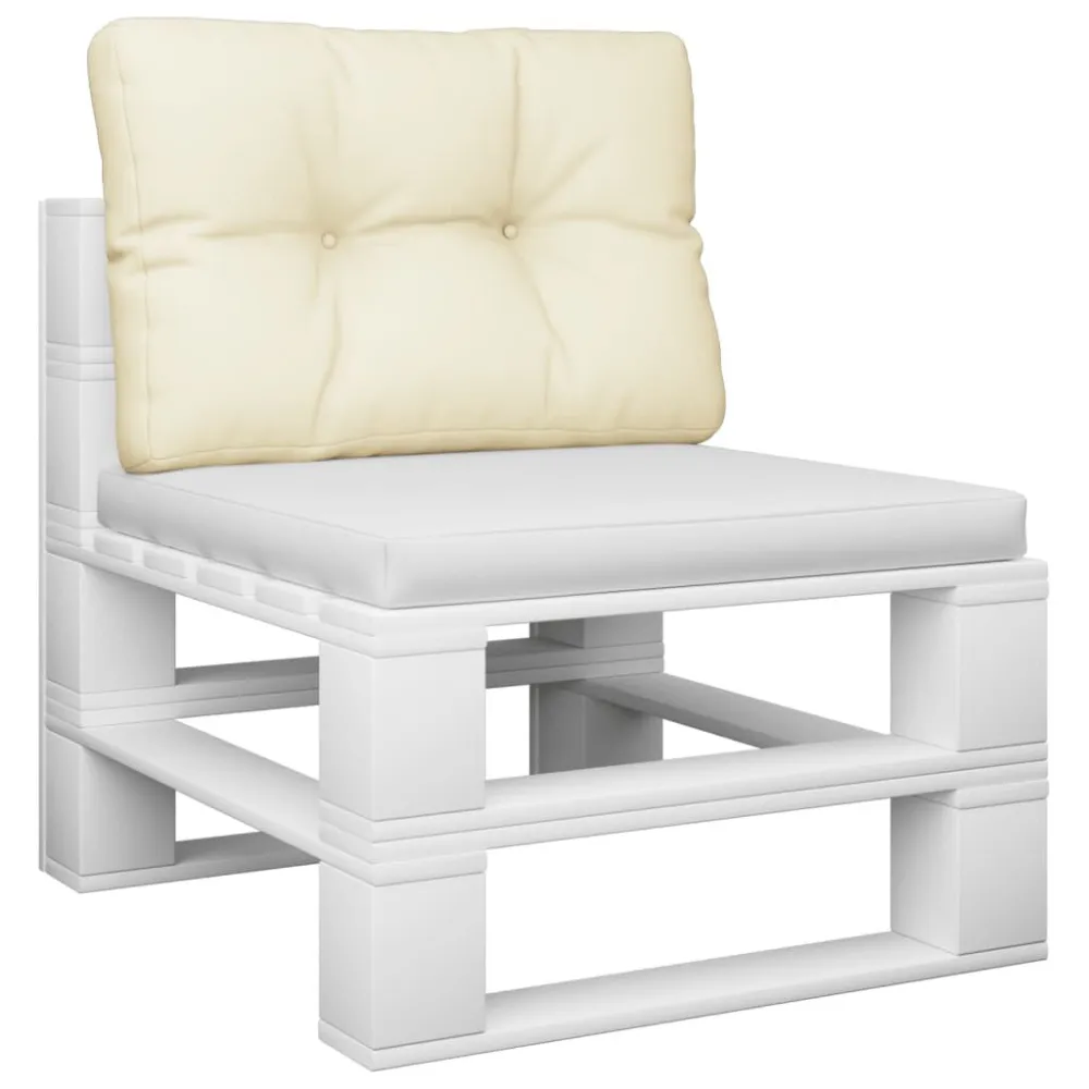Almofada de Veludo Almofadão para paletes 50x40x12 cm tecido creme