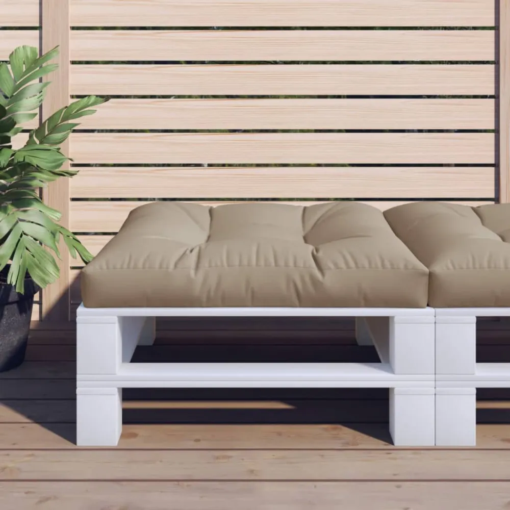 Almofada de Veludo Almofadão sofá de paletes 80x80x12 cm tecido cinza-acastanhado