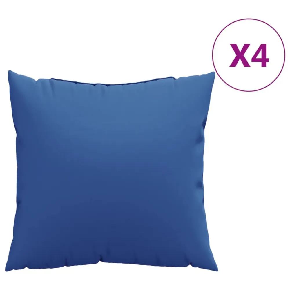 Almofadas de sofá 4 pcs 50x50 cm tecido azul em Azul Marinho