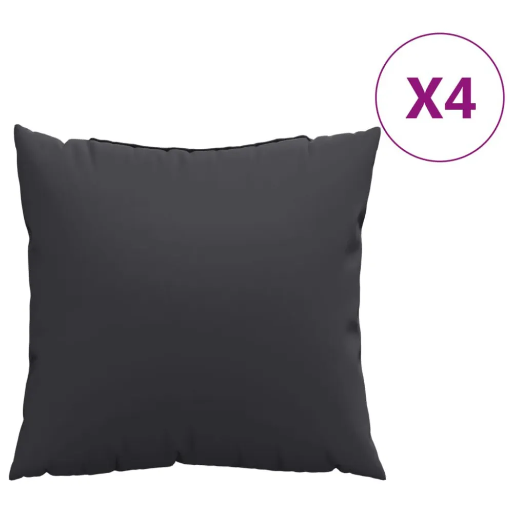 Almofadas de sofá 4 pcs 50x50 cm tecido preto Conjunto de 4