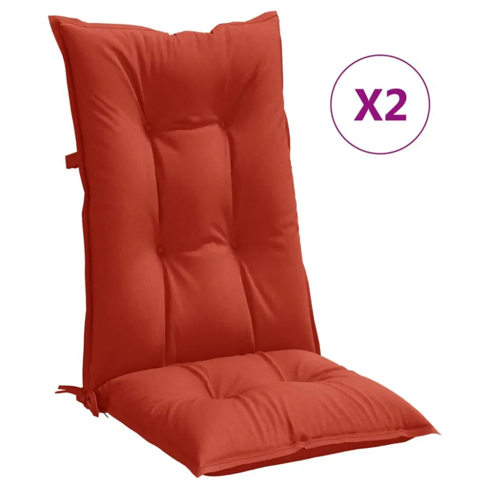 Almofadões cadeiras altas 2 pcs mesclado tecido vermelho para Sala de Estar