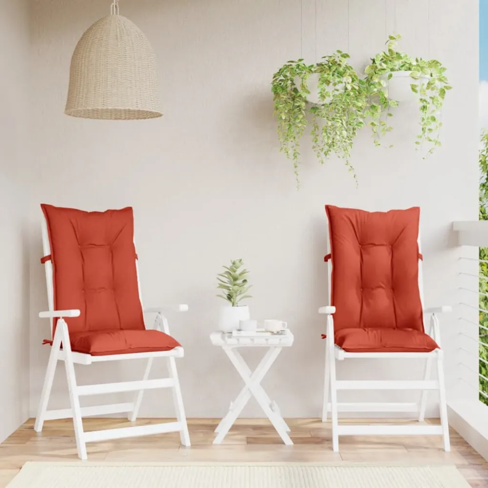 Almofadões cadeiras altas 2 pcs mesclado tecido vermelho para Sala de Estar