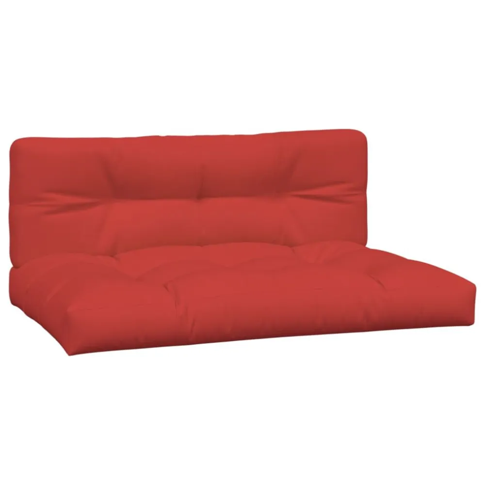 Almofadões de paletes 2 pcs tecido vermelho para Sala de Estar