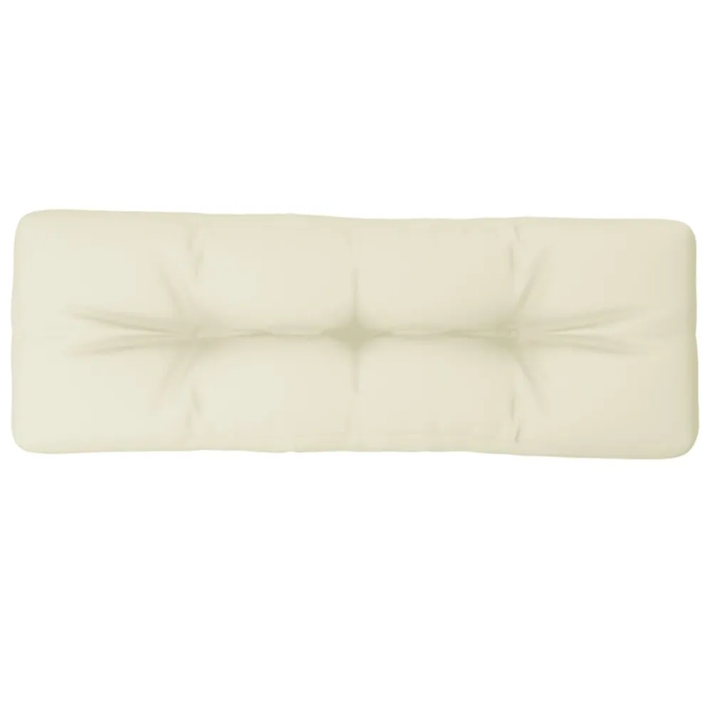 Almofadão para sofá de paletes 120x40x12 cm tecido creme Tamanho 45x45 cm
