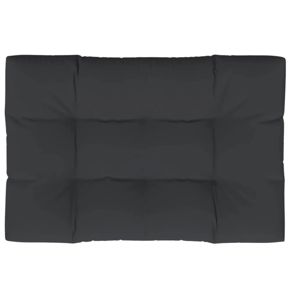 Almofadão para sofá de paletes 120x80x12 cm tecido preto com Enchimento Incluído
