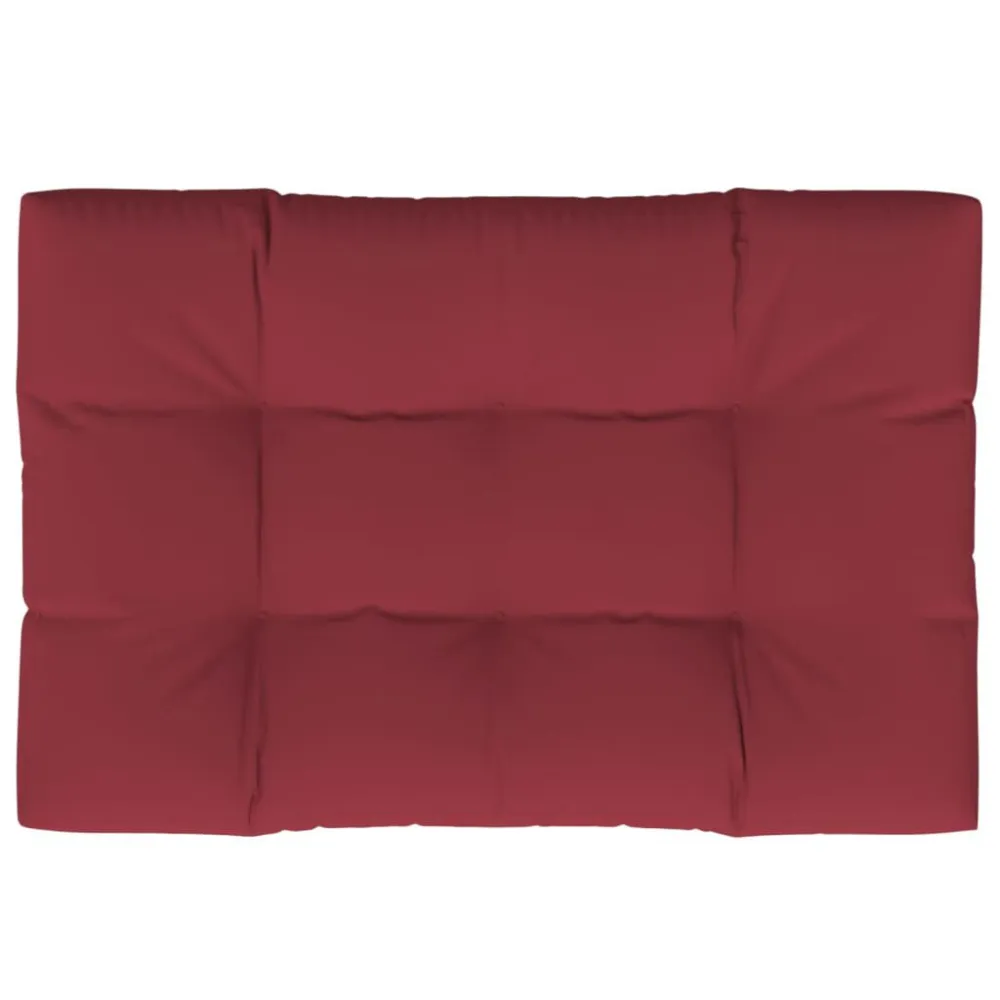 Almofadão para sofá de paletes 120x80x12 cm tecido vermelho tinto | Envio Rápido
