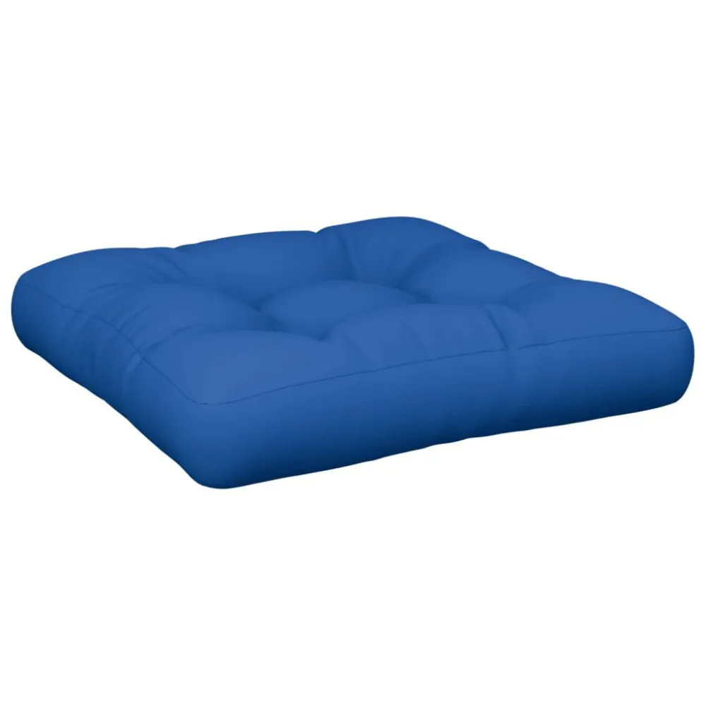 Almofadão para sofá paletes 60x60x12 cm tecido azul legítimo