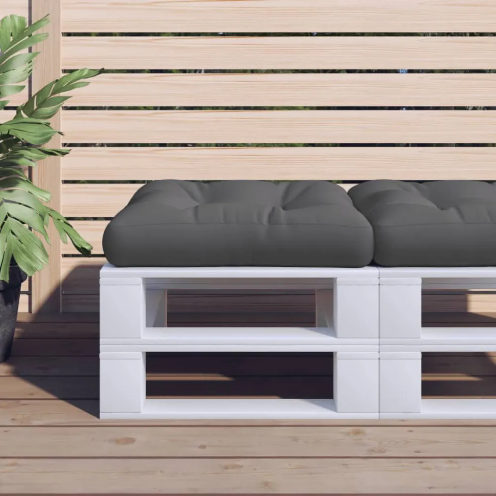 Almofadão sofá de paletes 50x50x12 cm tecido cinza 100% Poliéster