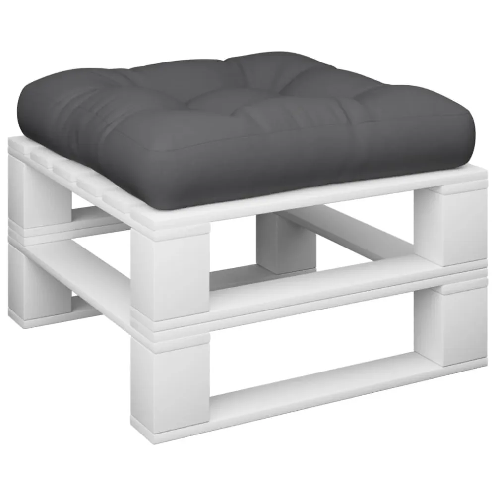 Almofadão sofá de paletes 50x50x12 cm tecido cinza 100% Poliéster